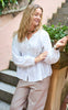 Black Colour Bluse - Emilia - White