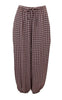 Black Colour Bukser - Malle Balloon - Brown Check