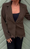 Say INA Copenhagen Blazer - Soleia Asymmetrical - Dark Brown