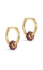 ENAMEL Copenhagen Øreringe - Tokens Flower Hoops - Bordeaux