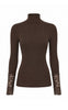 Tim & Simonsen Bluse - Maja Turtle Costina Lace - Cioccolato