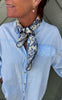 Tim & Simonsen Tørklæde - Samira Cotton - White-Blue