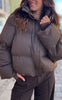 Neo Noir Jakke - Rhea C Puffer - Dark Brown