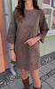 Say INA Copenhagen Kjole - Blake - Brown w. Embroidery
