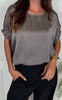 Black Colour Bluse - Mabel - Taupe