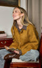 Black Colour Cardigan - Bjoerk Patent Knit - Mustard
