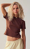 Maanesten Top - Joy Pointelle - Brown