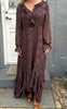 Say INA Copenhagen Kjole - Luna Elegance - Dark Brown Flower