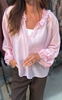 Black Colour Bluse - Linda - Lt. Pink