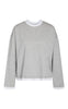 Noisy May Bluse - Ember - Light Grey Melange/White Double