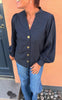 Say INA Copenhagen Bluse - Anora - Denim Blue