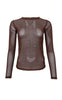Black Colour Bluse - Jessie - Coffee