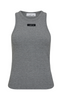 Haute L'Amitié Tanktop - Rib Badge - Grey Melange