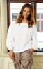 Marta Du Chateau Bluse - Juniper - Offwhite