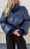 Neo Noir Jakke - Rhea Shiny Puffer - Navy