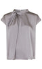 Neo Noir Bluse - Fleur Drapy Satin - Antracit