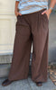 Black Colour Bukser - Davina Wide - Coffee