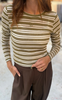 Love & Divine T-shirt - Love1625 - Olive Stripes