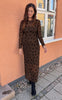 Say INA Copenhagen Kjole - Rie Mesh - Brown W. Black Hearts