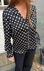 Say INA Copenhagen Bluse - Catja - Black W. White Dots