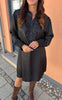 Say INA Copenhagen Kjole - Cami - Black Metallic