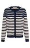 Culture Cardigan - Faro Annemarie - Navy/Whitecap Stripe