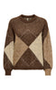 ONLY Strik - Noeme - Chestnut Cocoa Creme/Biscotti/Melange/Argyle