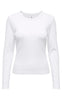 ONLY Bluse - Val O-neck - Bright White