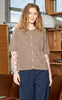 Black Colour Cardigan - Dell SS - Taupe