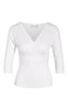 Noisy May Top - June 3/4 V-Neck - Snow White