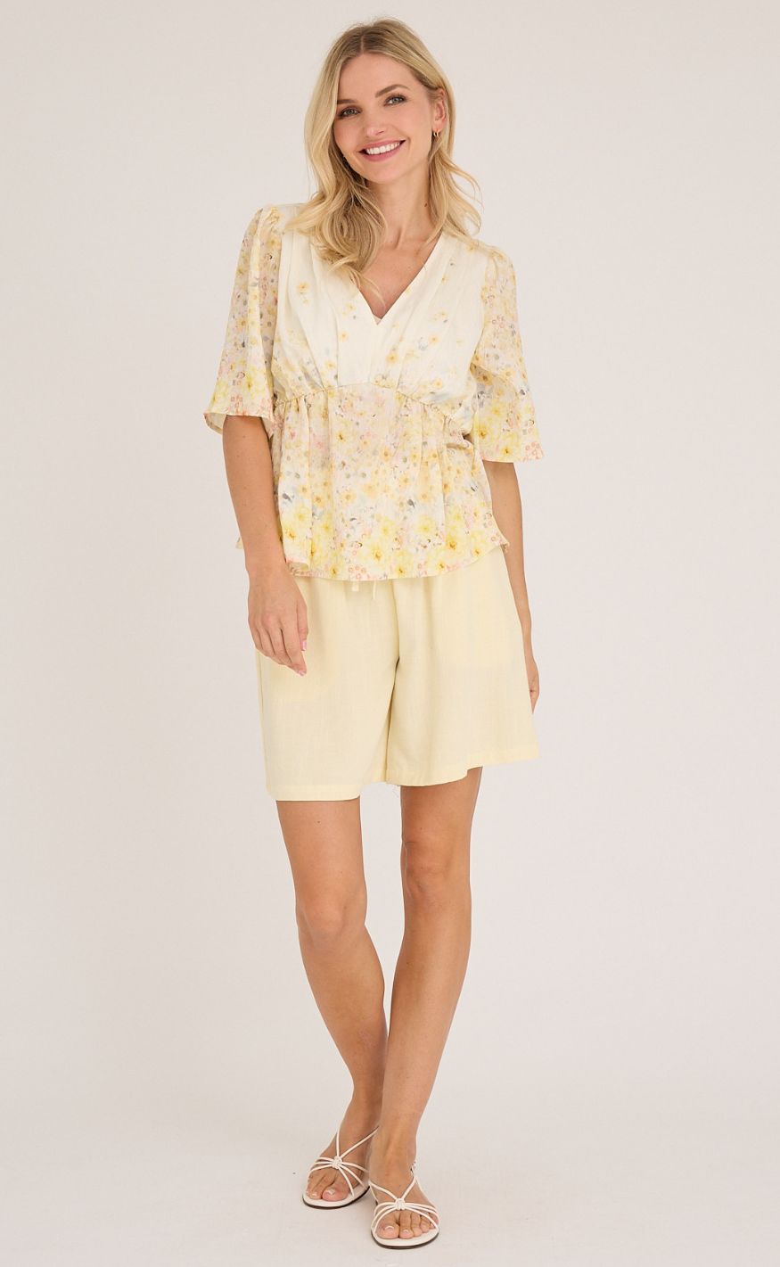 A-View Bluse - Aurora - Pale Yellow