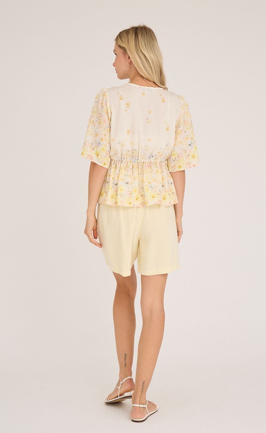 A-View Bluse - Aurora - Pale Yellow