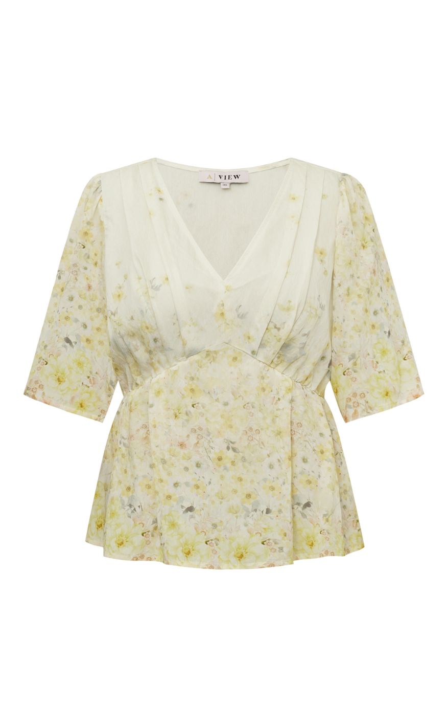 A-View Bluse - Aurora - Pale Yellow