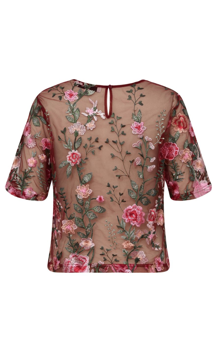 A-View Bluse - Fuschia - Bordeaux/Rose