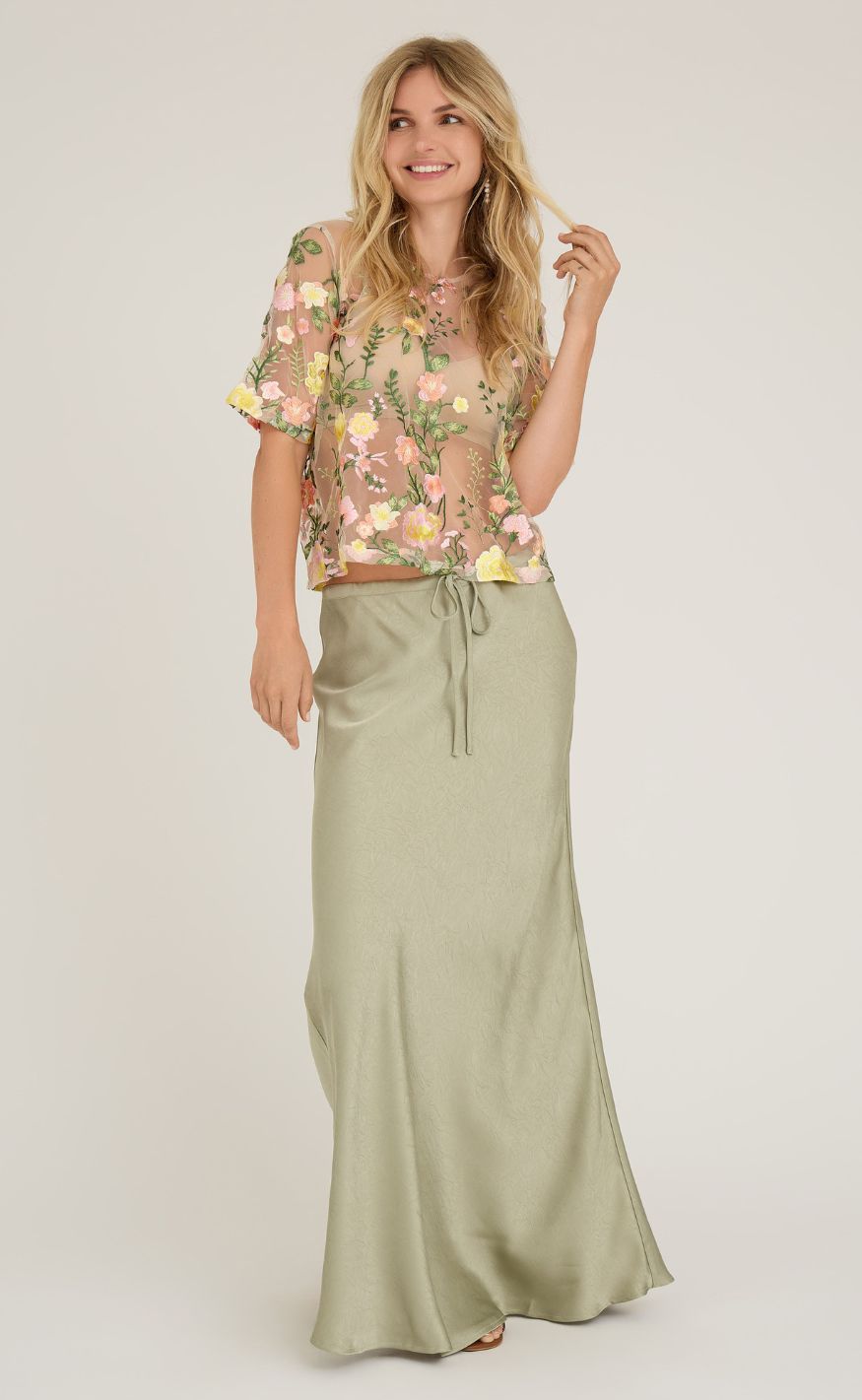 A-View Bluse - Fuschia - Sand/Yellow
