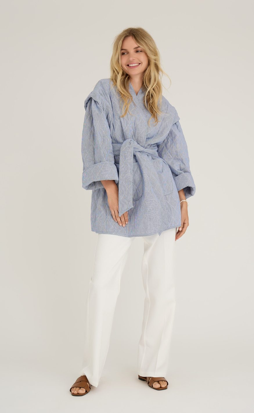 A-View Jakke - Katie Quit - Navy/White