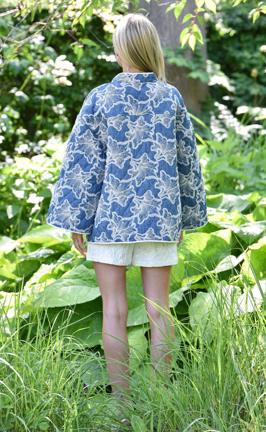 A-View Jakke - Severin - Blue/Off White