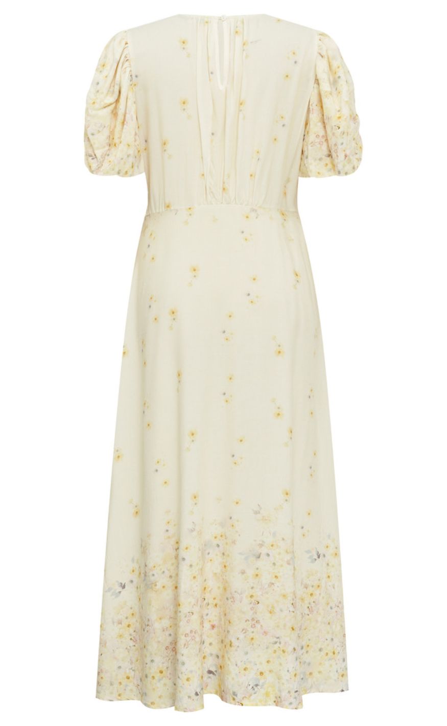 A-View Kjole - Botanic - Pale Yellow