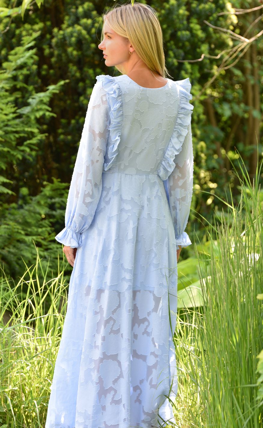 A-View Kjole - Floretta Maxi - Light Blue