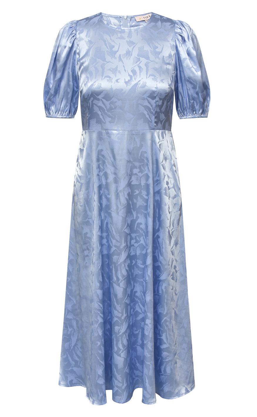 A-View Kjole - Gina Short Sleeve - Light Blue