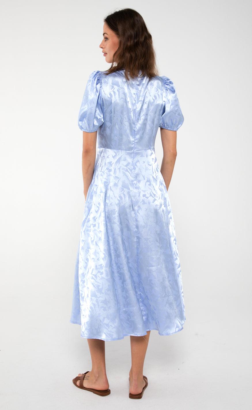 A-View Kjole - Gina Short Sleeve - Light Blue
