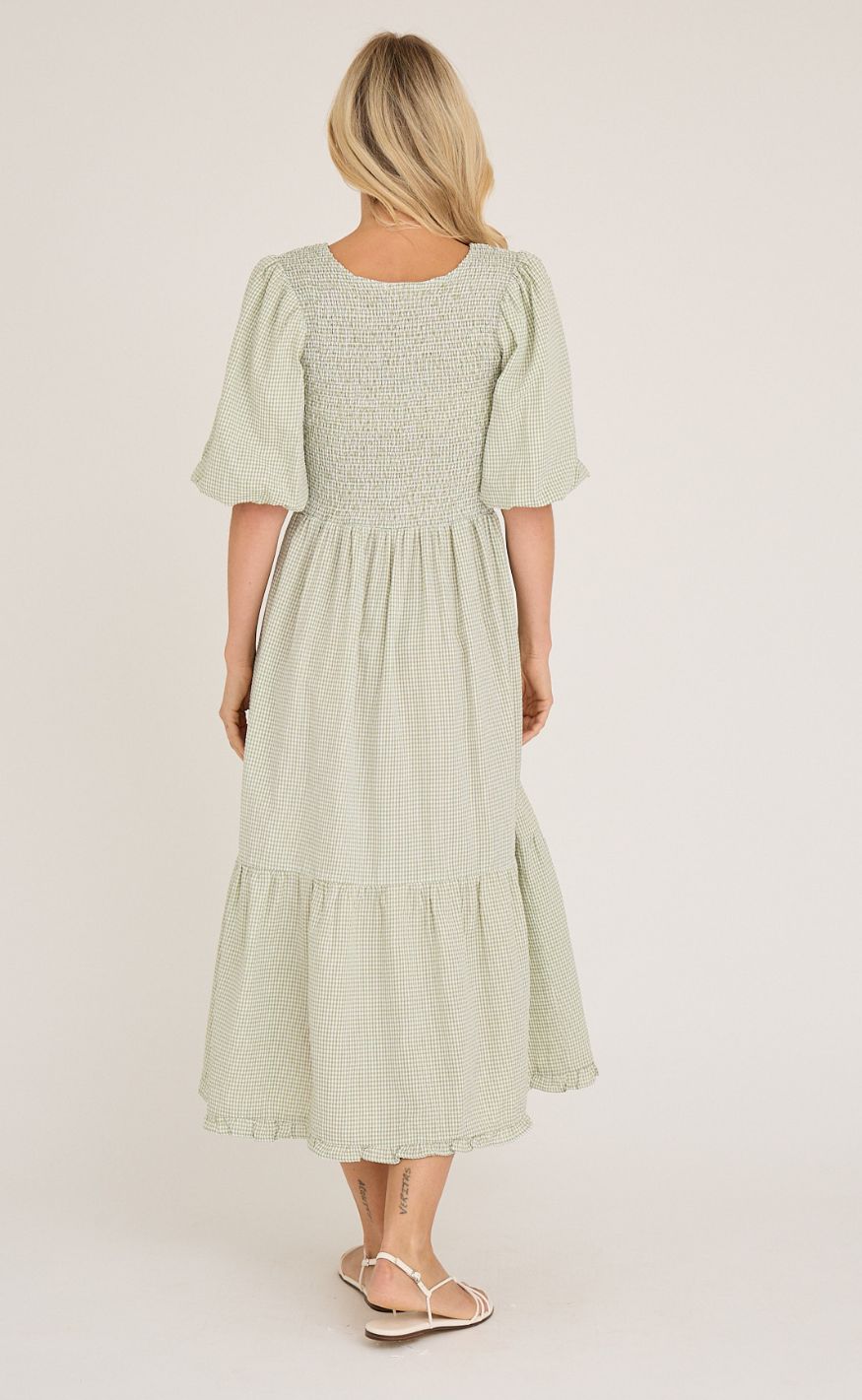 A-View Kjole - Signa - Dusty Green