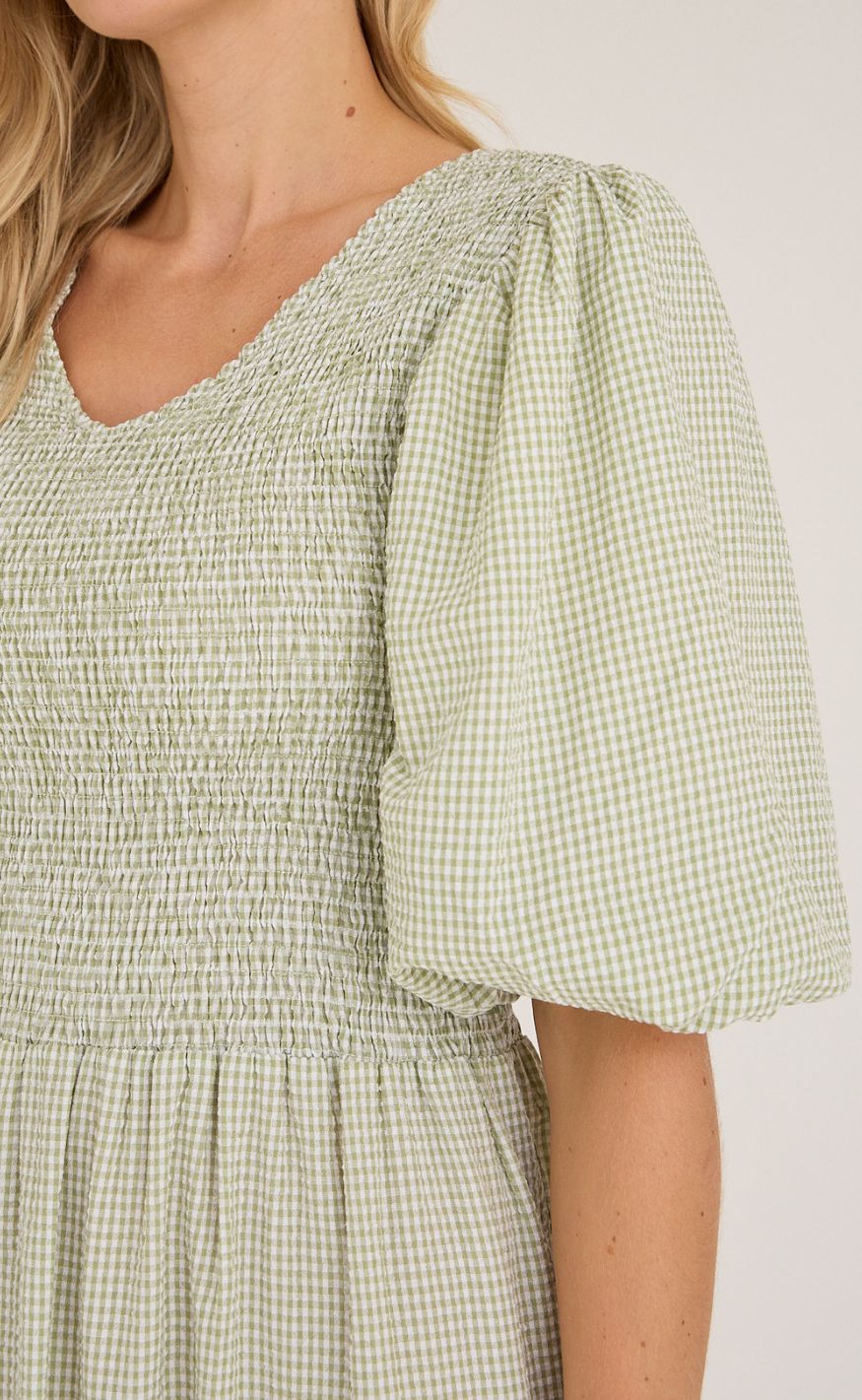 A-View Kjole - Signa - Dusty Green
