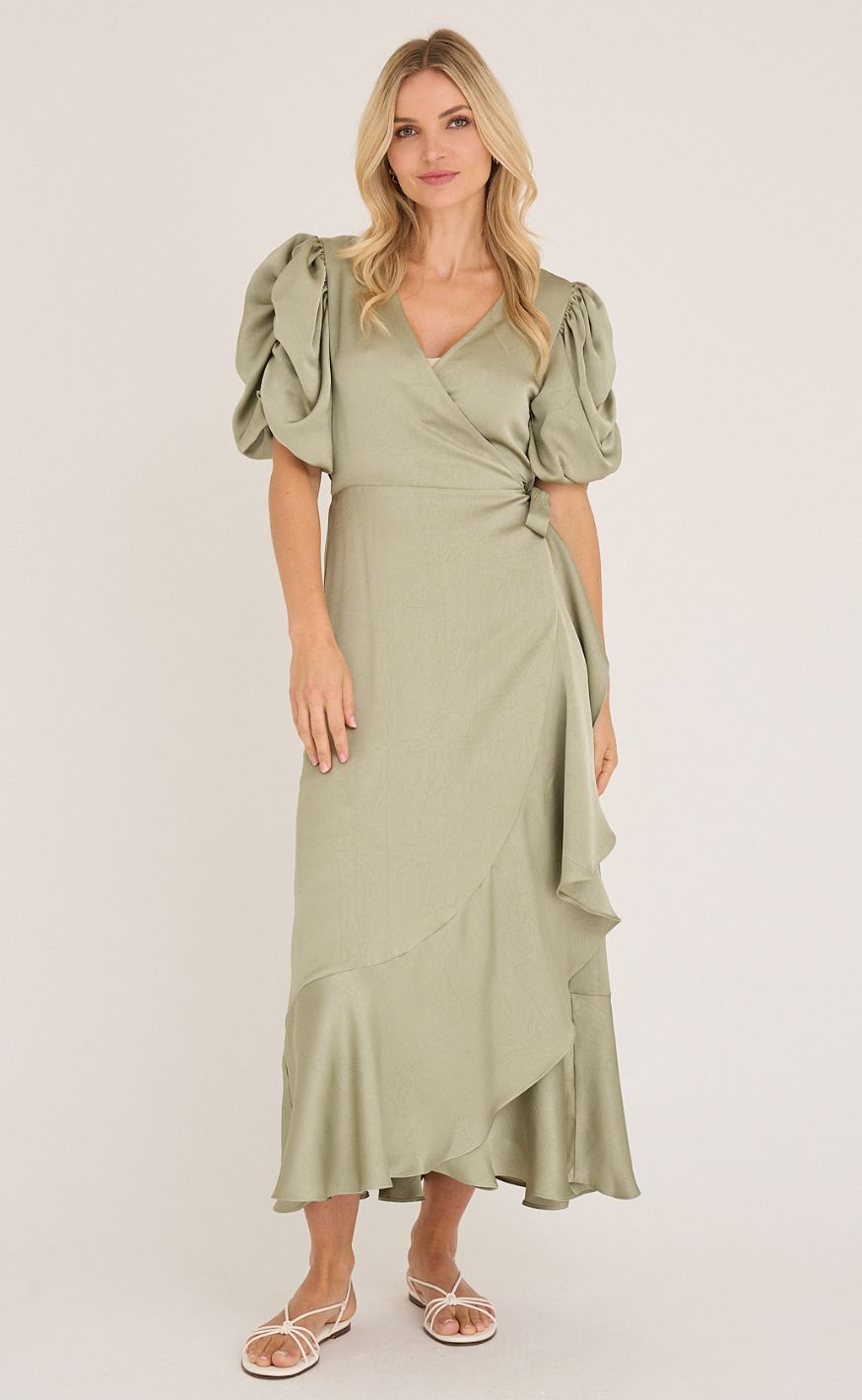 A-View Kjole - Sinda - Dusty Green