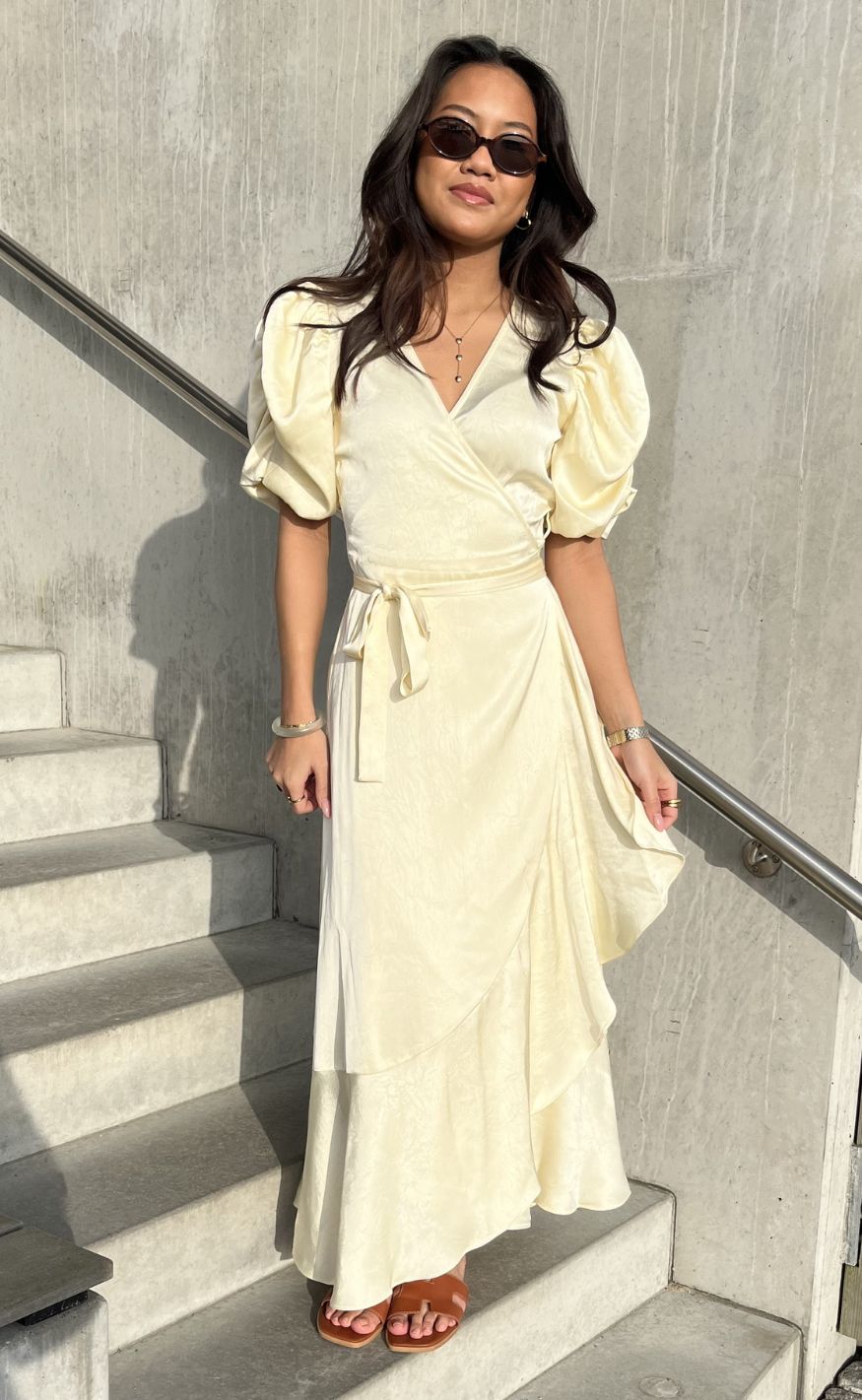 A-View Kjole - Sinda - Pale Yellow