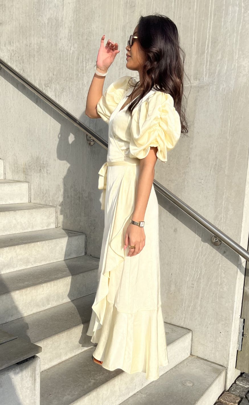 A-View Kjole - Sinda - Pale Yellow