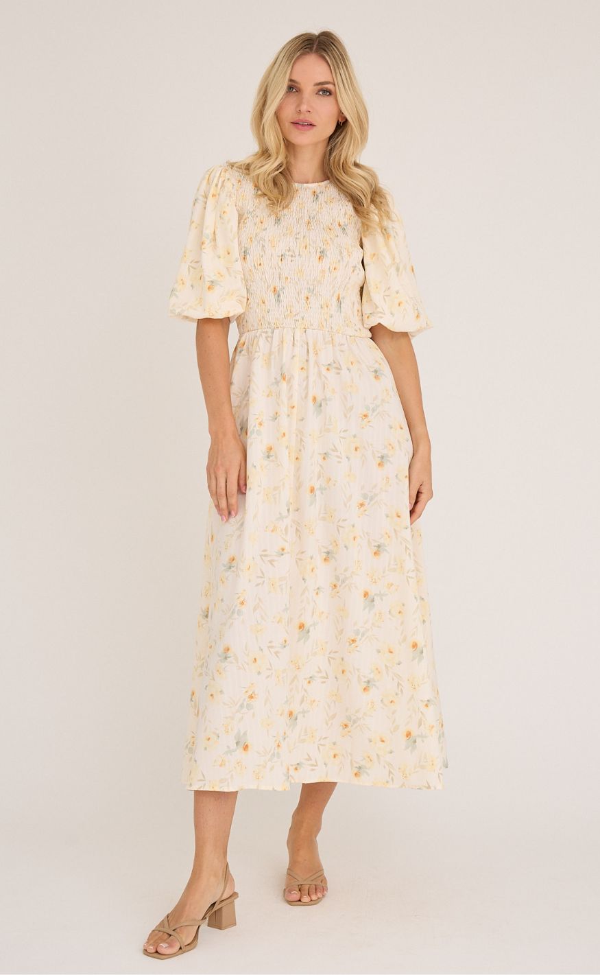 A-View Kjole - Tabita - Sand/Yellow