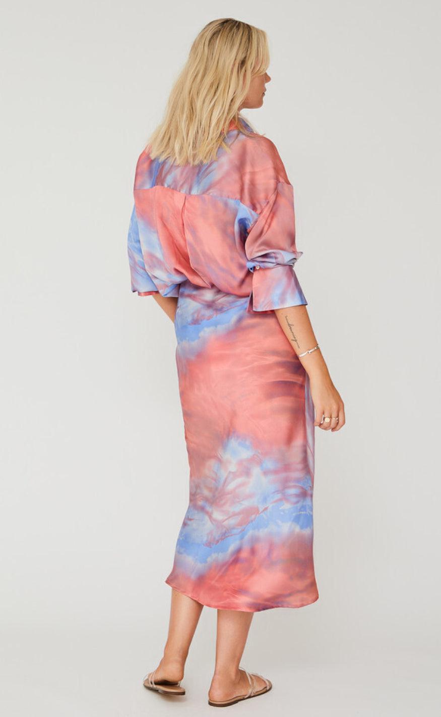 A-View Nederdel - Carry - Coral/Blue