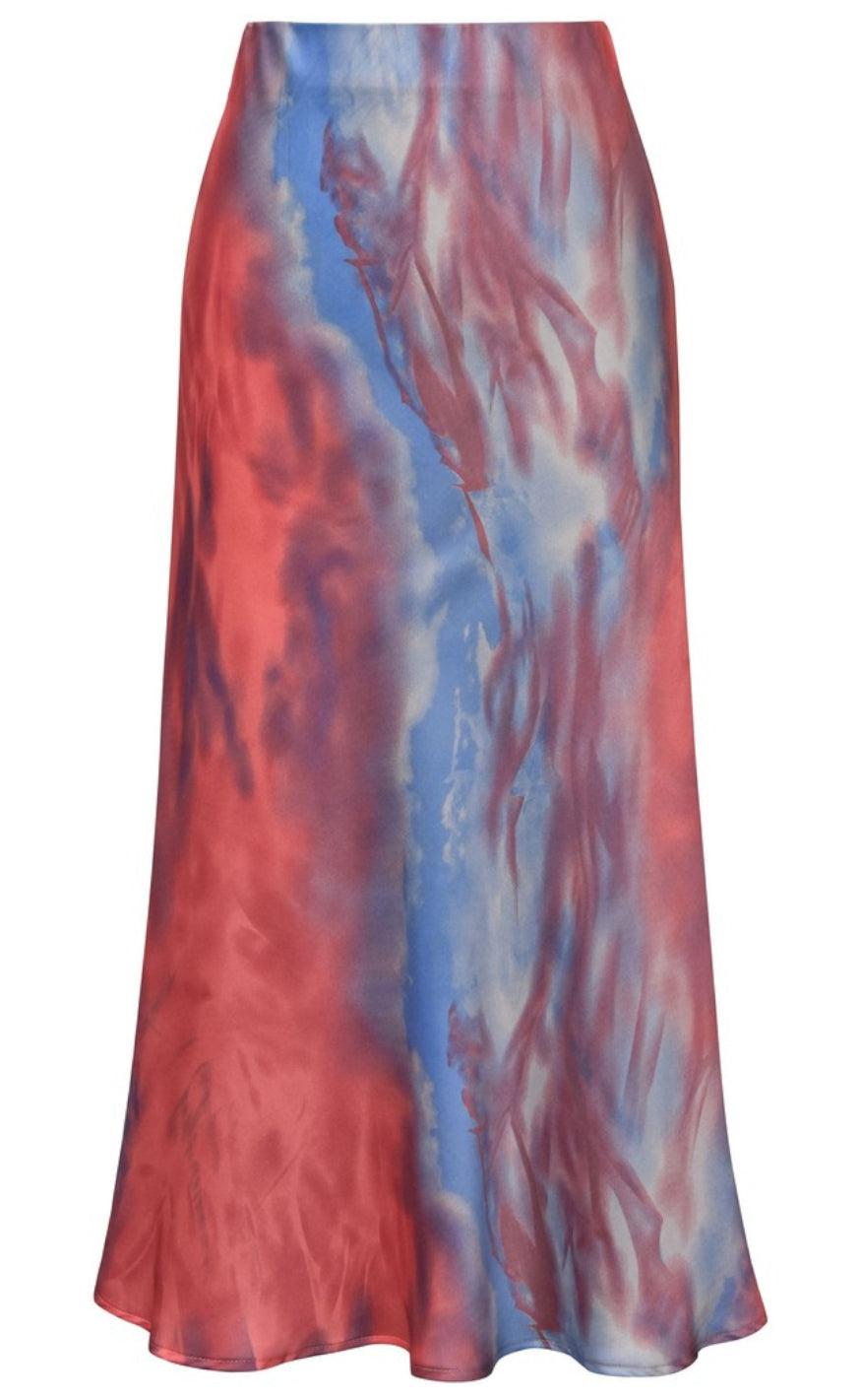 A-View Nederdel - Carry - Coral/Blue