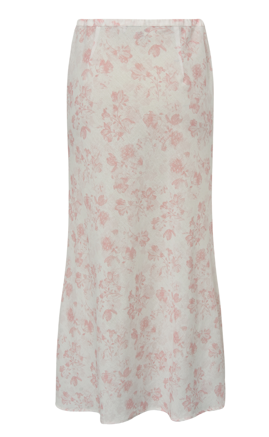 A-View Nederdel - Lin Maxi - Sand/Pale Pink